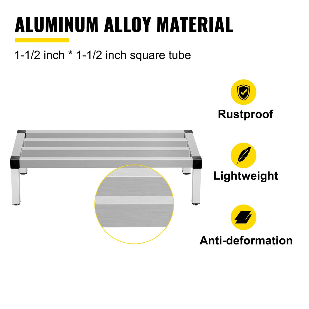 Aluminum Dunnage Rack, 48" x 20", 1500lbs Capacity Storage Rack O6871
