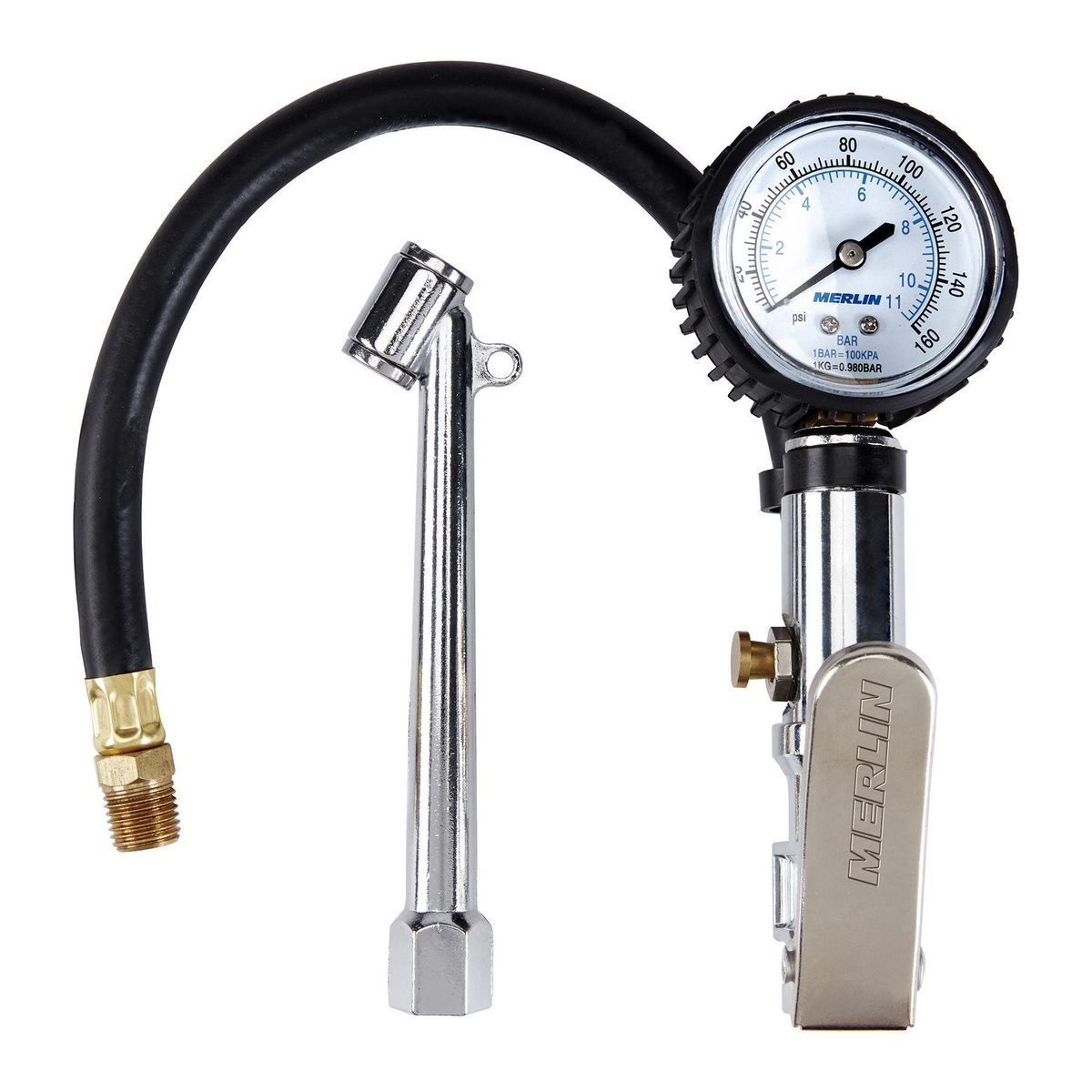 Dual-Head Air Chuck Inflator with Dial Gauge Z779