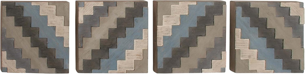 Geometrical Wooden Wall Decor Set of 3, 15 in x 15 in K40050