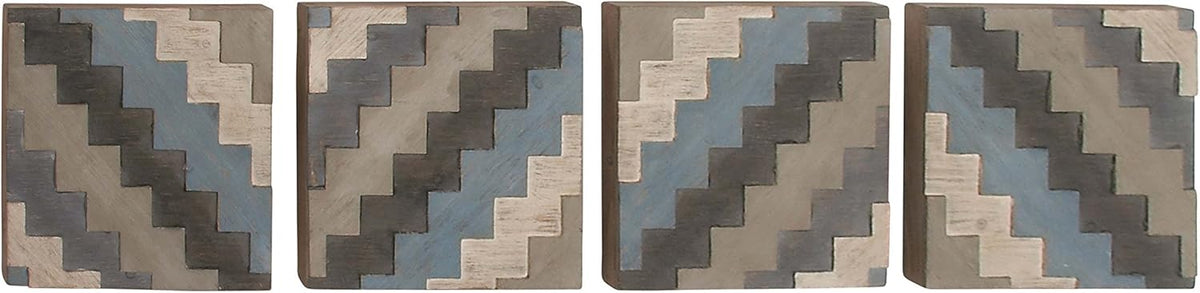 Geometrical Wooden Wall Decor Set of 3, 15 in x 15 in K40050