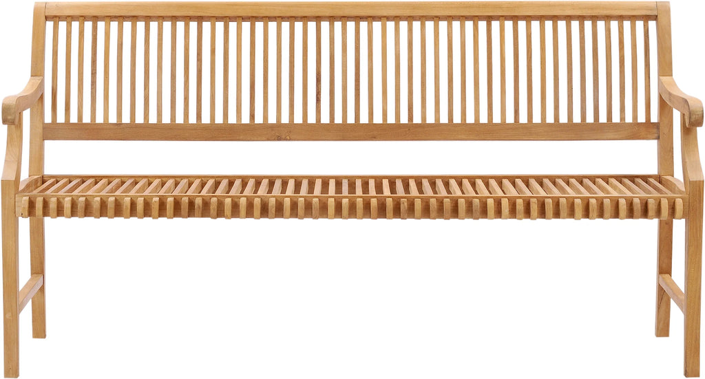Teak Wood Outdoor Bench with Arms K17662