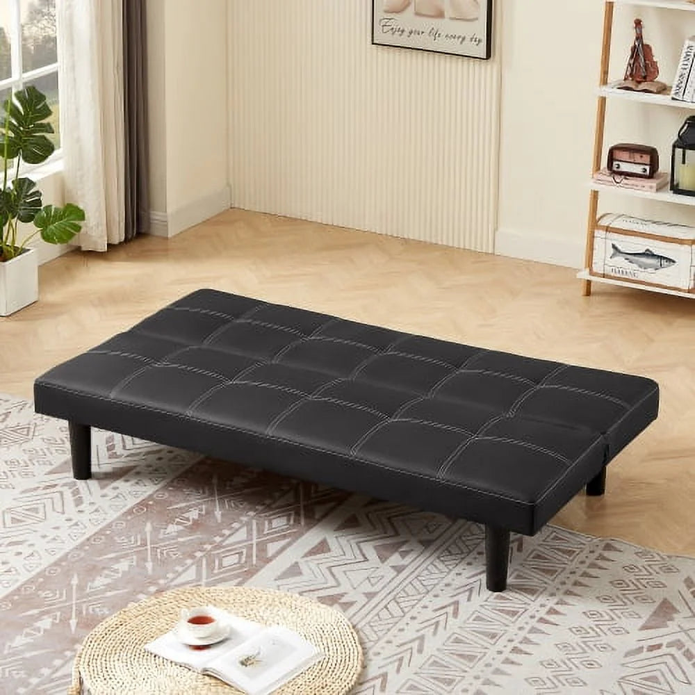 Black Velvet Convertible Sofa Bed E8893