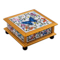 Ivory Reverse Painted Glass Decorative Box C45845