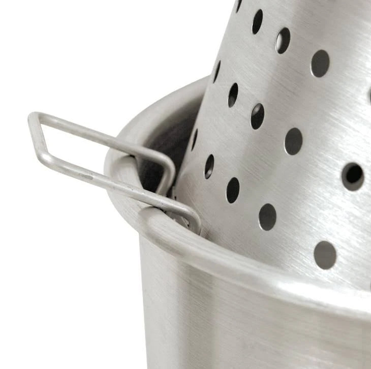 162 Qt. Stainless Steel Stockpot with Basket and Lid E2042