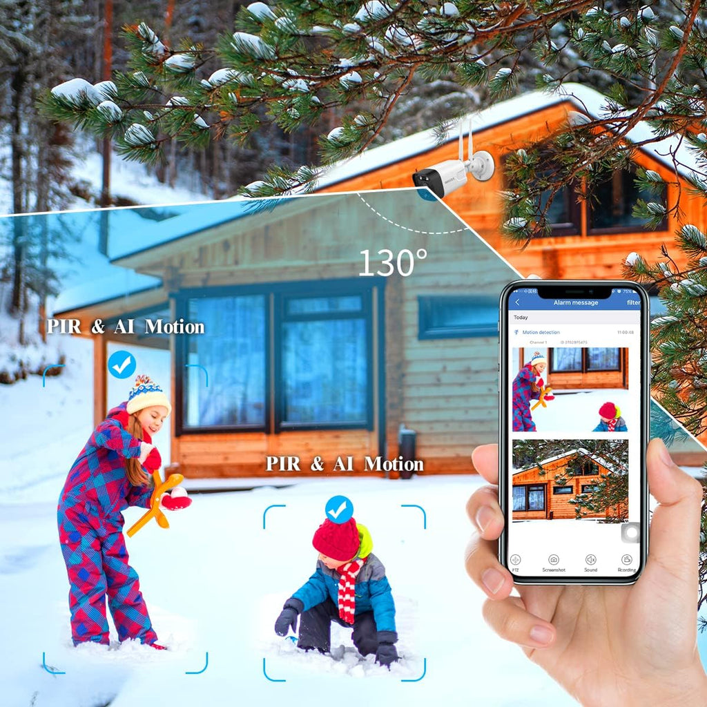 3K 5.0MP Wireless Security Camera System with 1TB Hard Drive E863