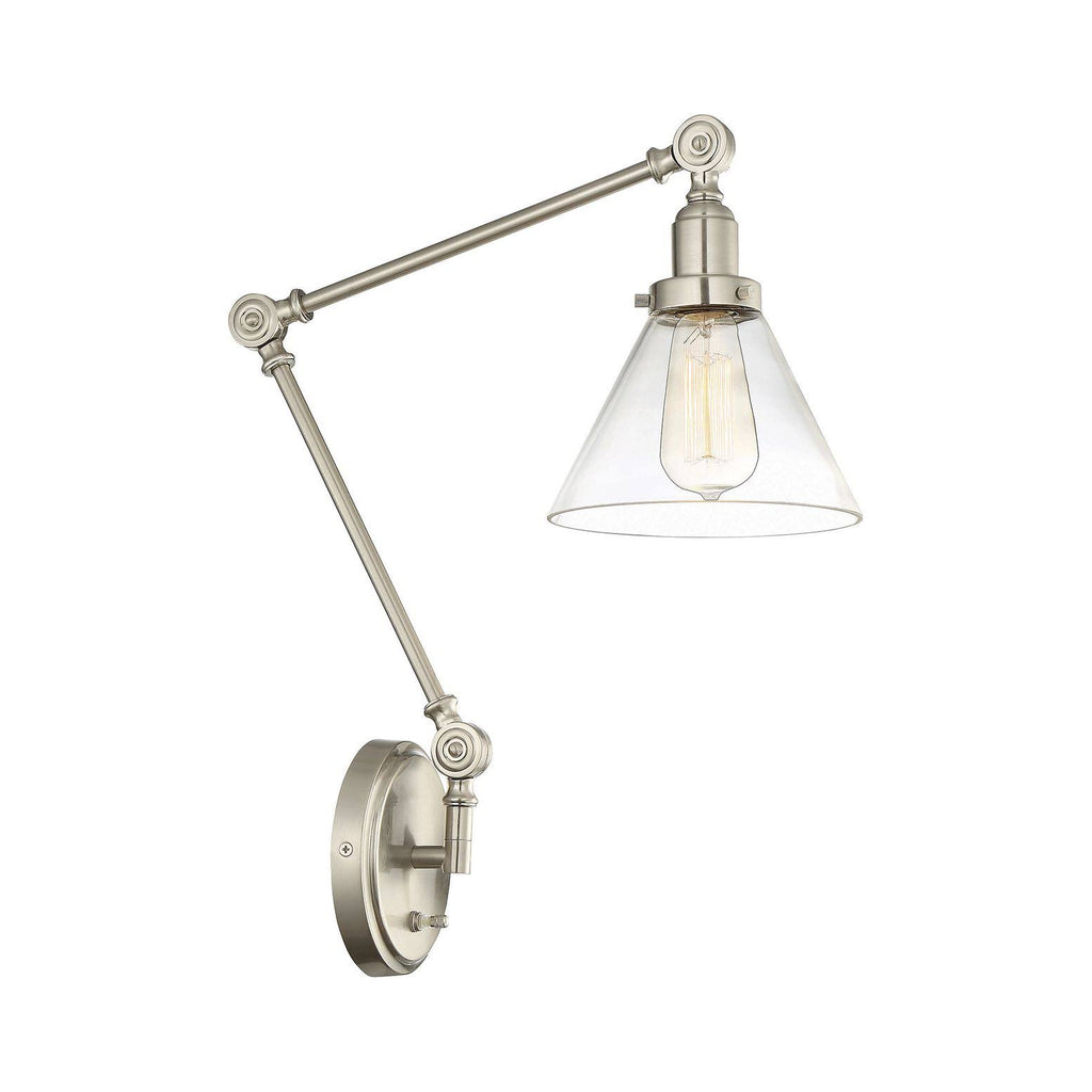 Satin Nickel Adjustable Sconce A9282