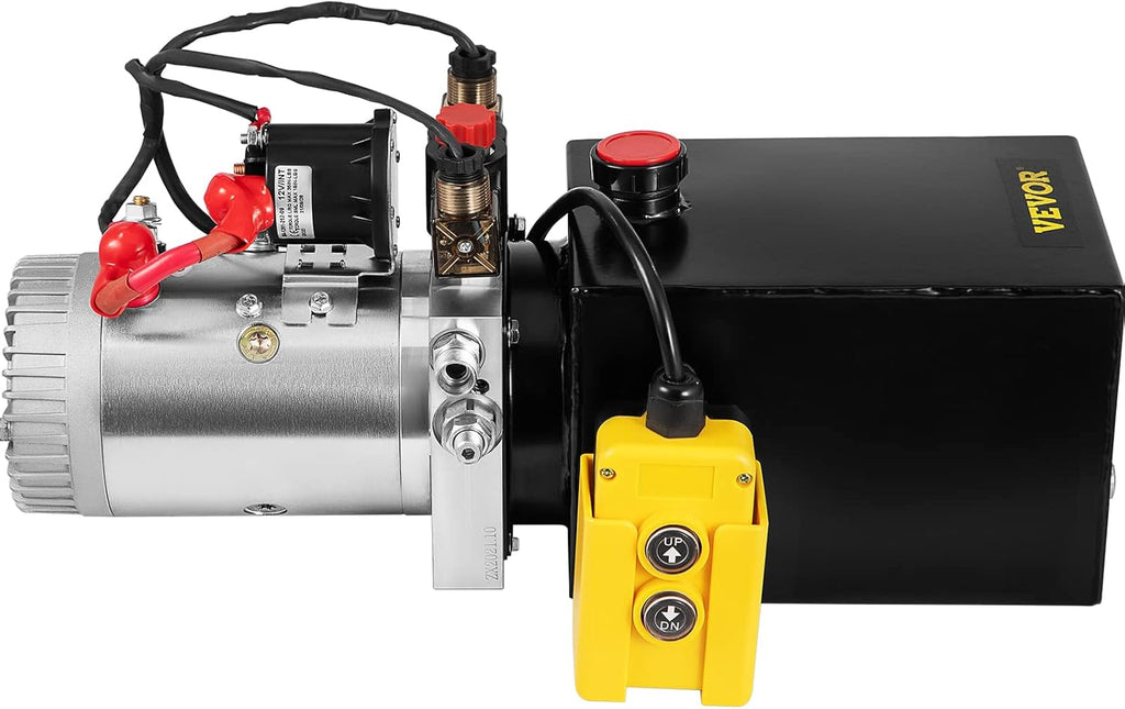 Hydraulic Power Unit 8 Quart Double Acting 12V DC Metal Oil Reservoir C207693