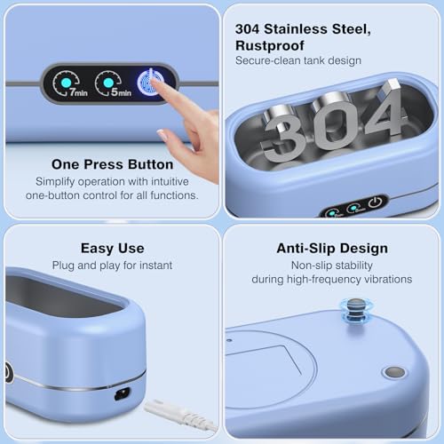50KHz Ultrasonic Jewelry Cleaner with 304 Stainless Steel D37601