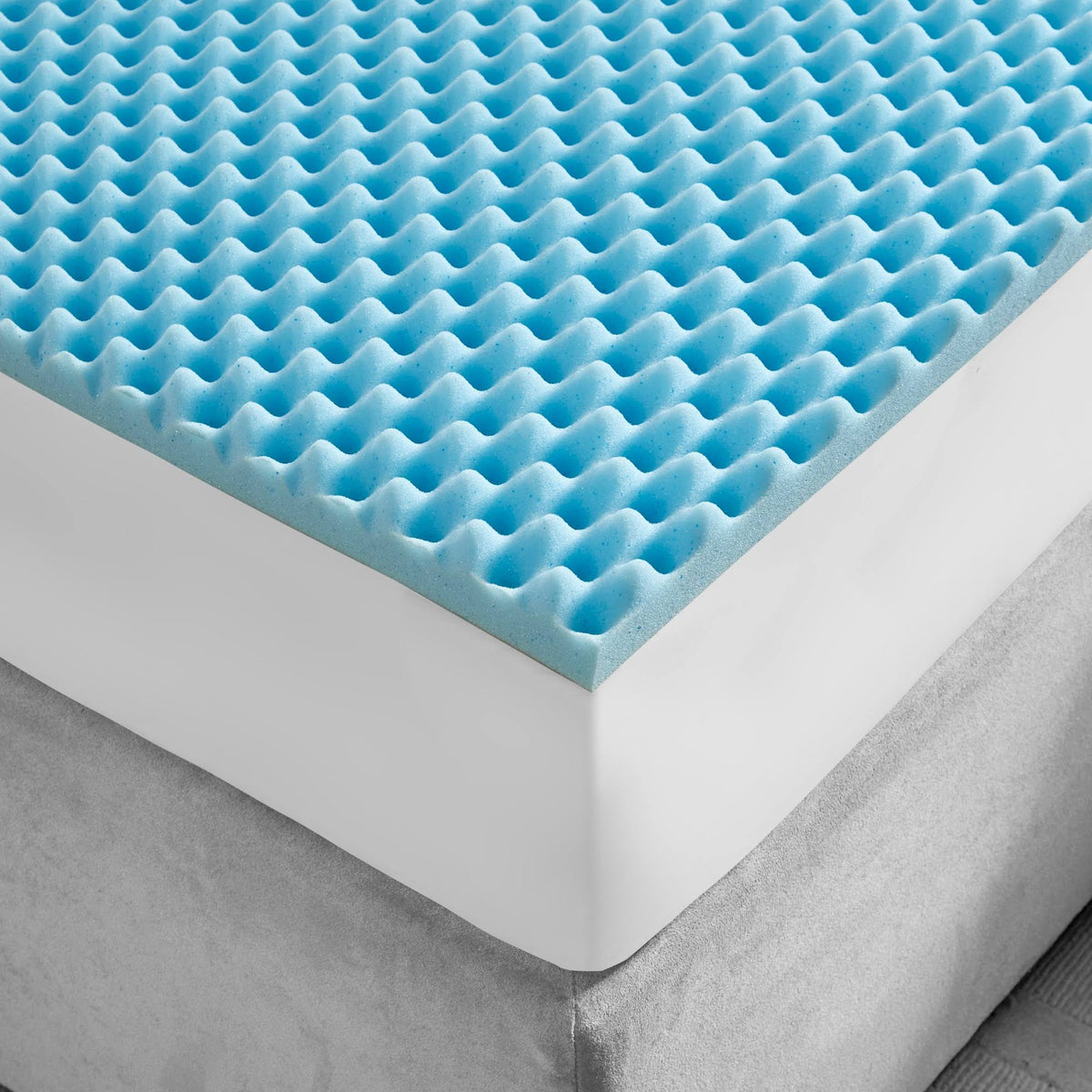 Blue California King Gel Memory Foam Topper U915