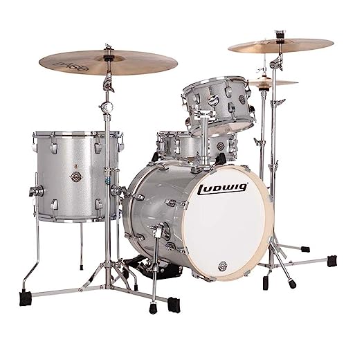 4-piece Shell Pack with Snare Drum Silver Sparkle H831