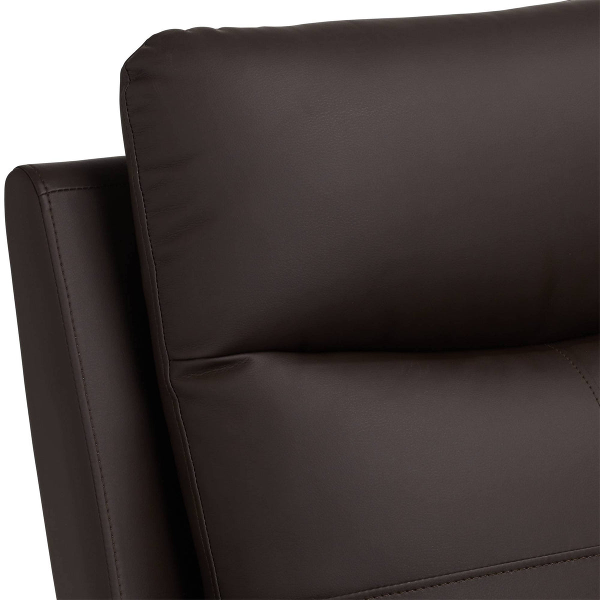 Brown Faux Leather Manual Recliner Chair V112733