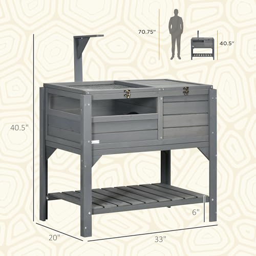 Gray Tortoise Enclosure with Shelf Storage L57784