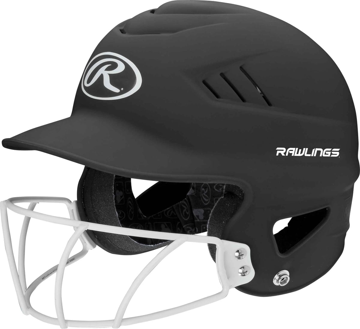 Matte Black Adult Batting Helmet V7609