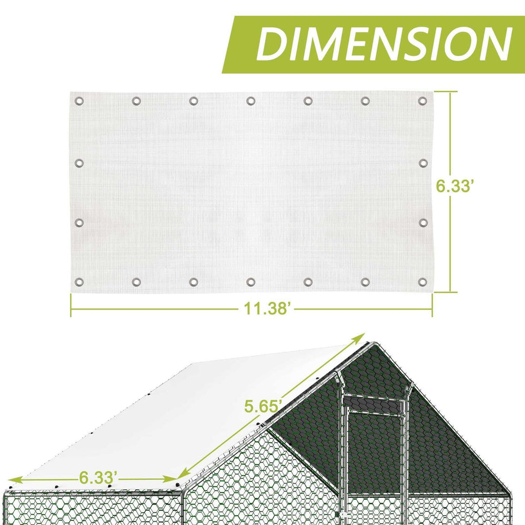 Outdoor Metal Chicken Coop Cover with Ball Bungees V836
