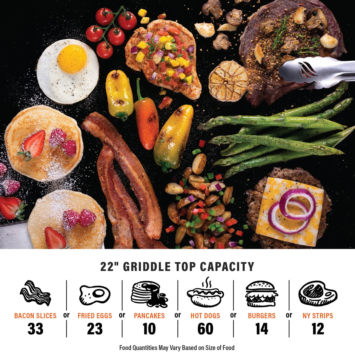 2-Burner 22 Propane Griddle with Flex-fold Legs H6650