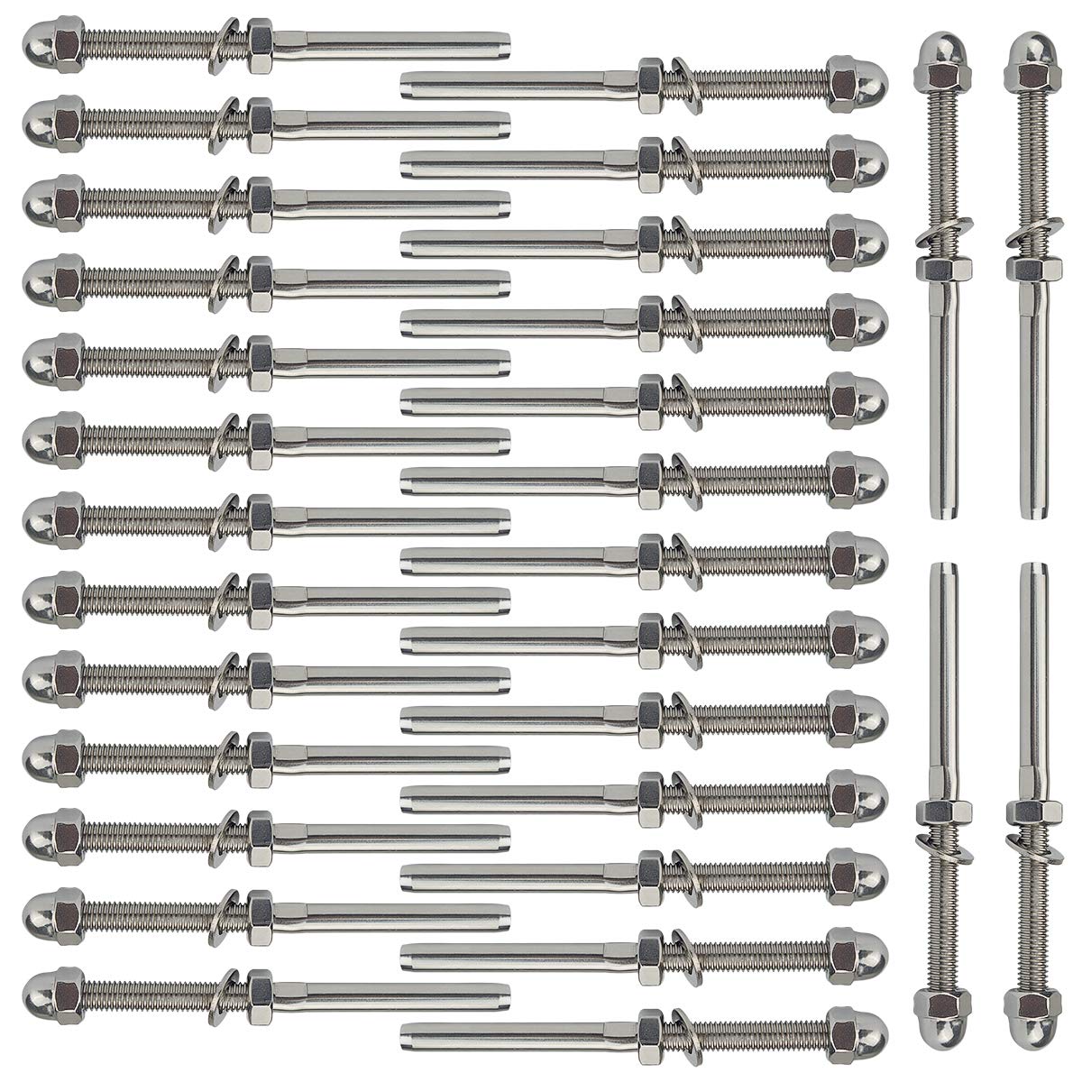 30 Pack 1/8 Cable Railing Kit T316 Stainless Steel L502