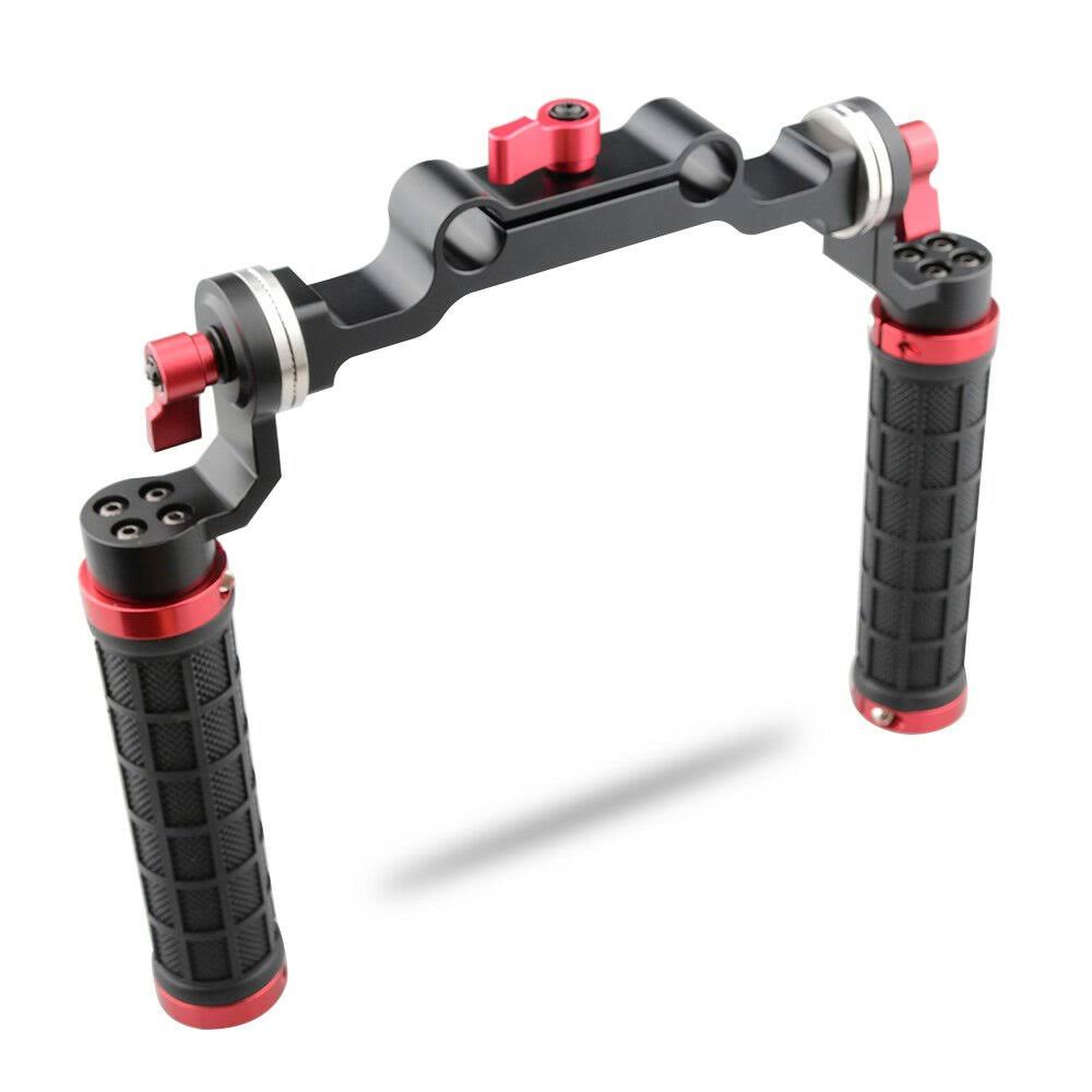 Rubber Handle Rig & 15mm Rod Clamp with ARRI Rosette Adapter V5137