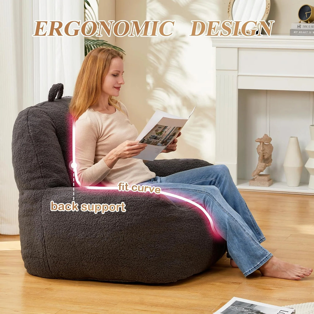 Lazy Sofa Beanbag Chair with High Density Foam Filling J83647