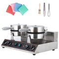 Stainless Steel Double-Ended Waffle Maker with Non-Stick Pan G996690