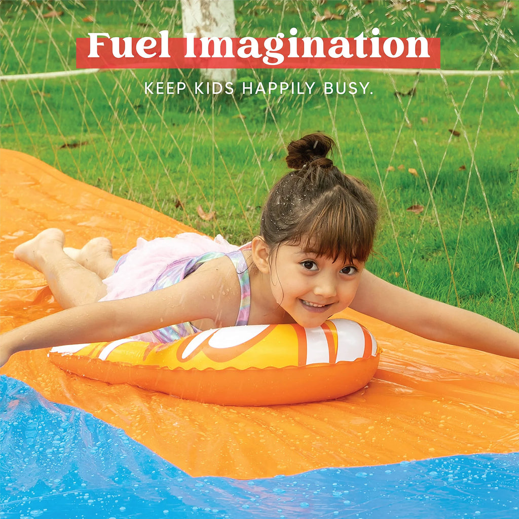 22.5ft Water Slides and 2 Bodyboards P640