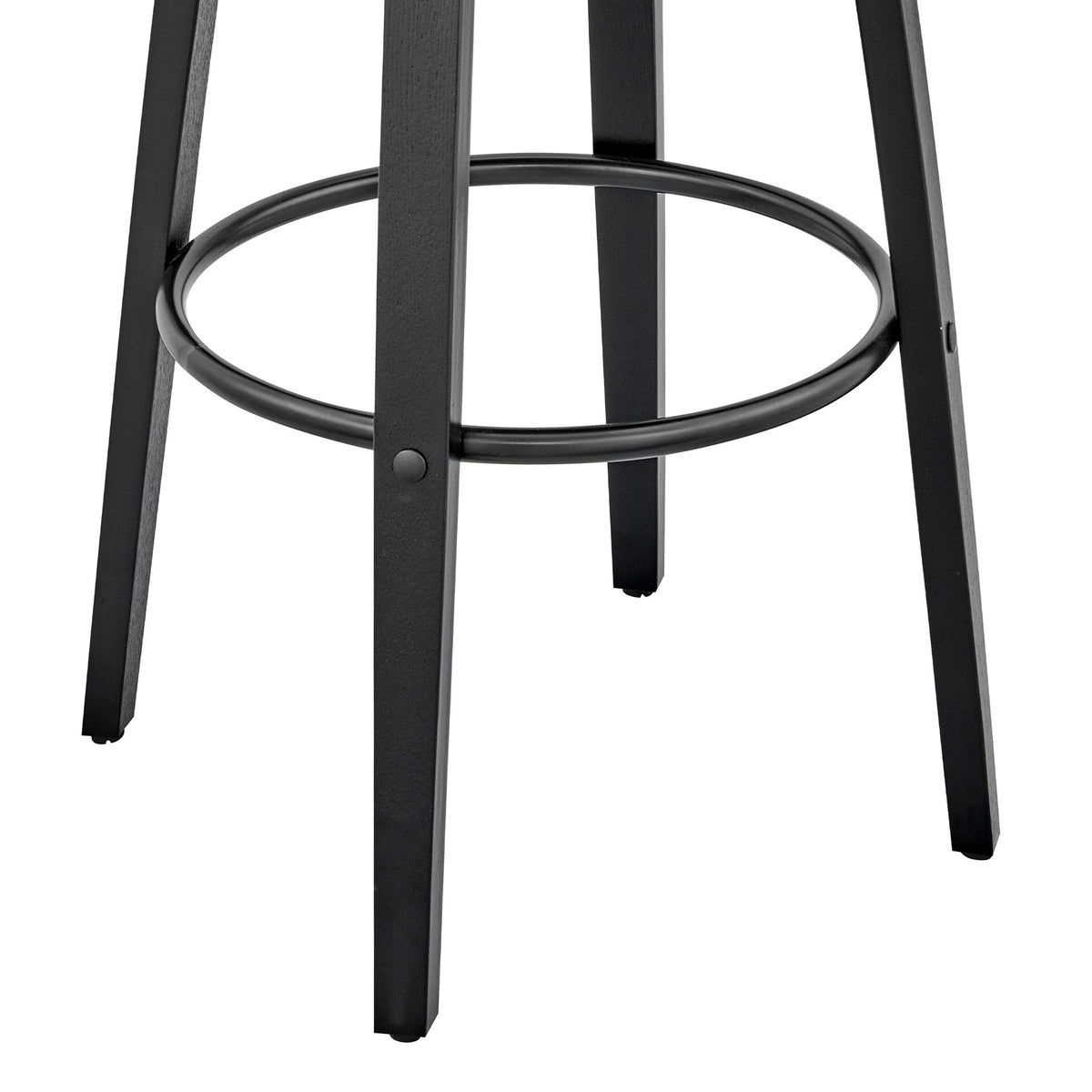 Gray and Black Leatherette Barstool with Cut Out Back K603537