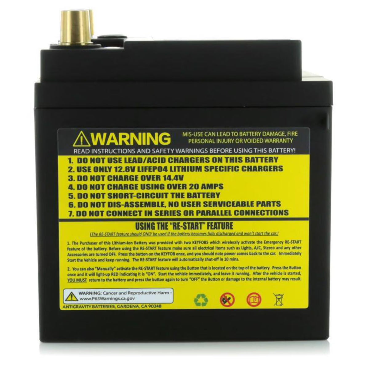 Antigravity H6/Group 48 Lithium Car Battery w/Re-Start X995629