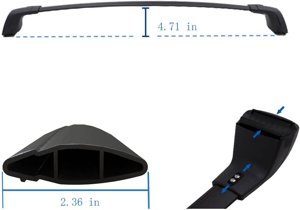 Roof Rack Cross Bar for VW ID.4 2020 2021 2022 Y7624