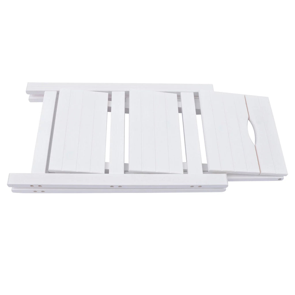 Folding Wooden Step Stool Anti-Slip White K8989