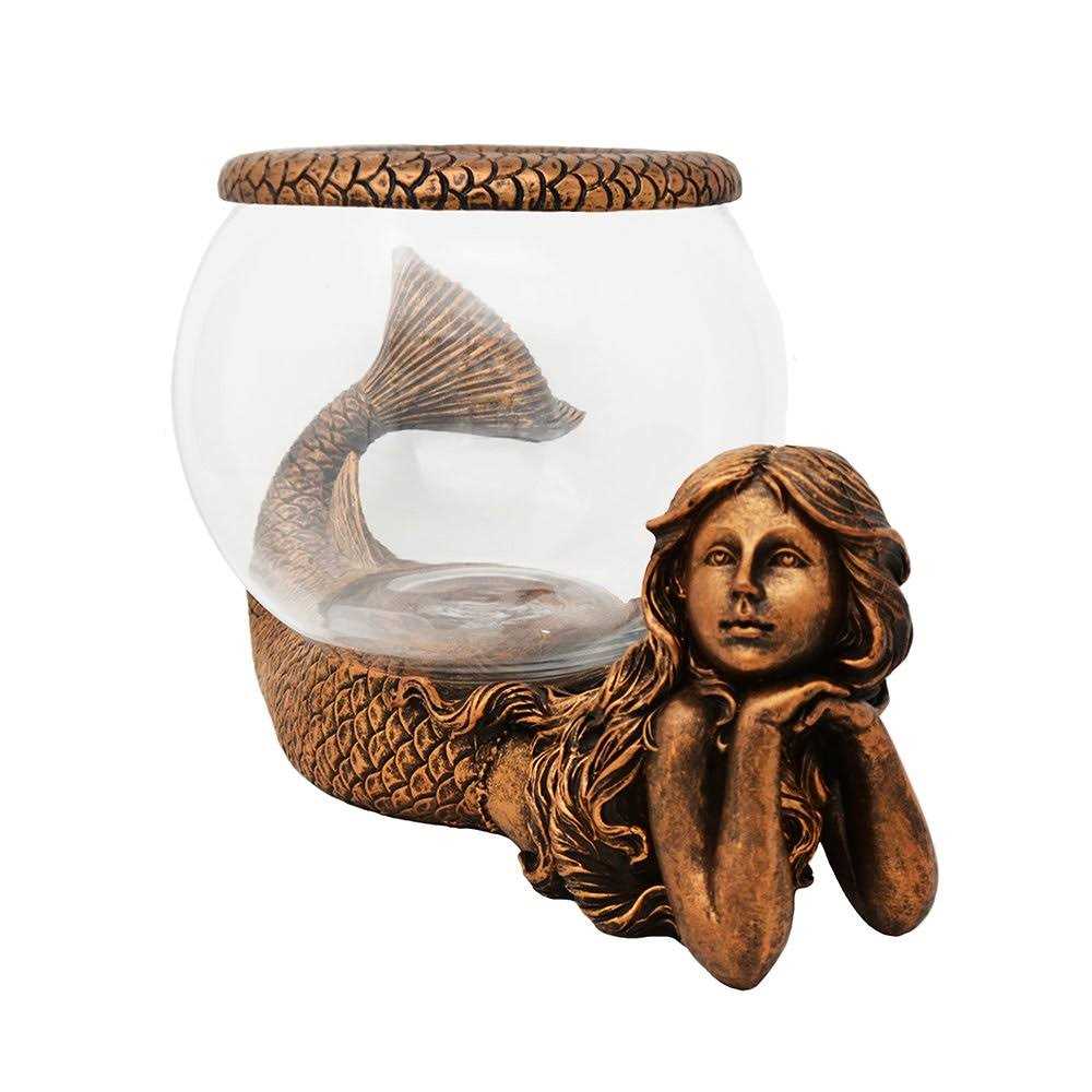 Gold Antiqued Glass Fish Bowl B89211