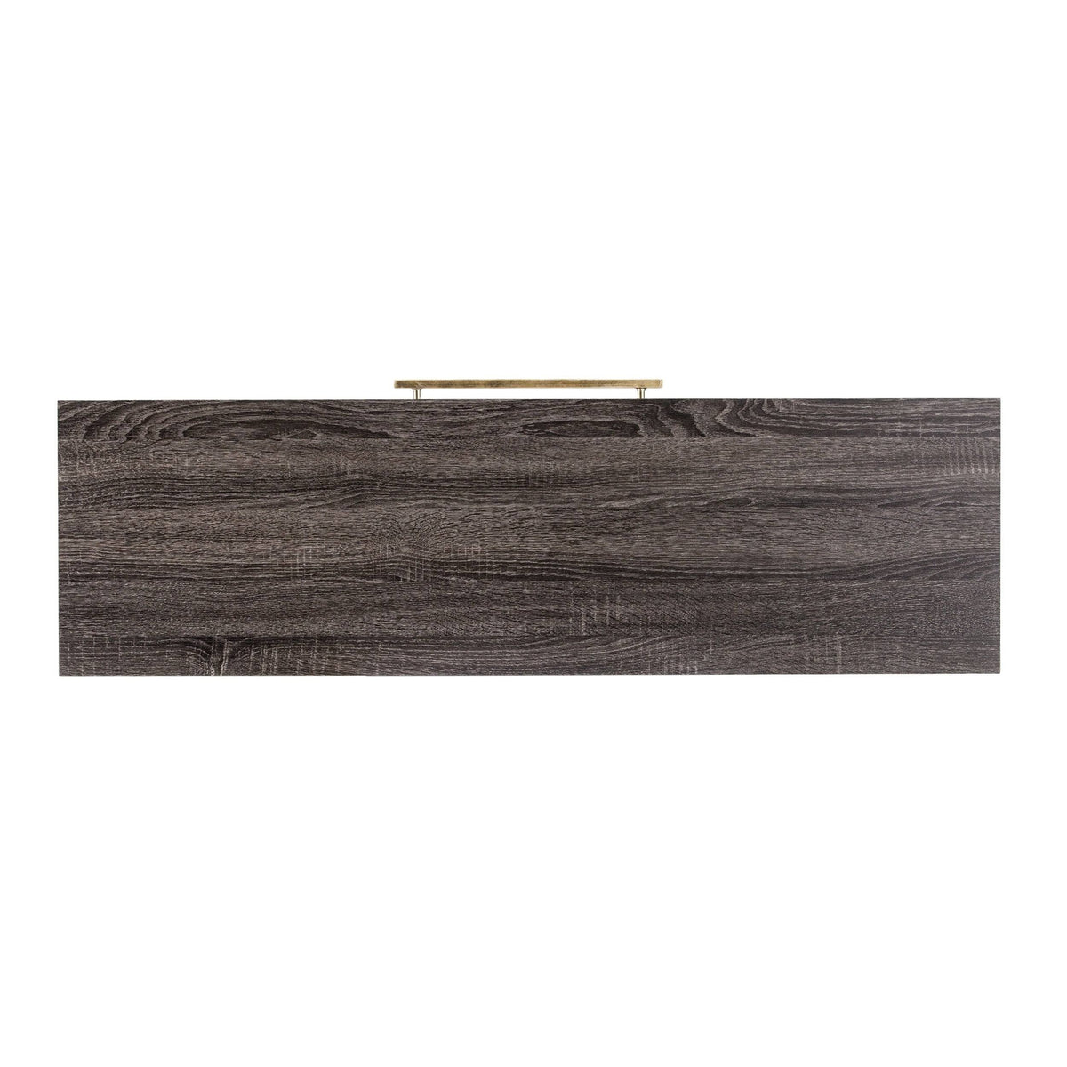 Black Oak Antique Brass Console Table with Storage G4446