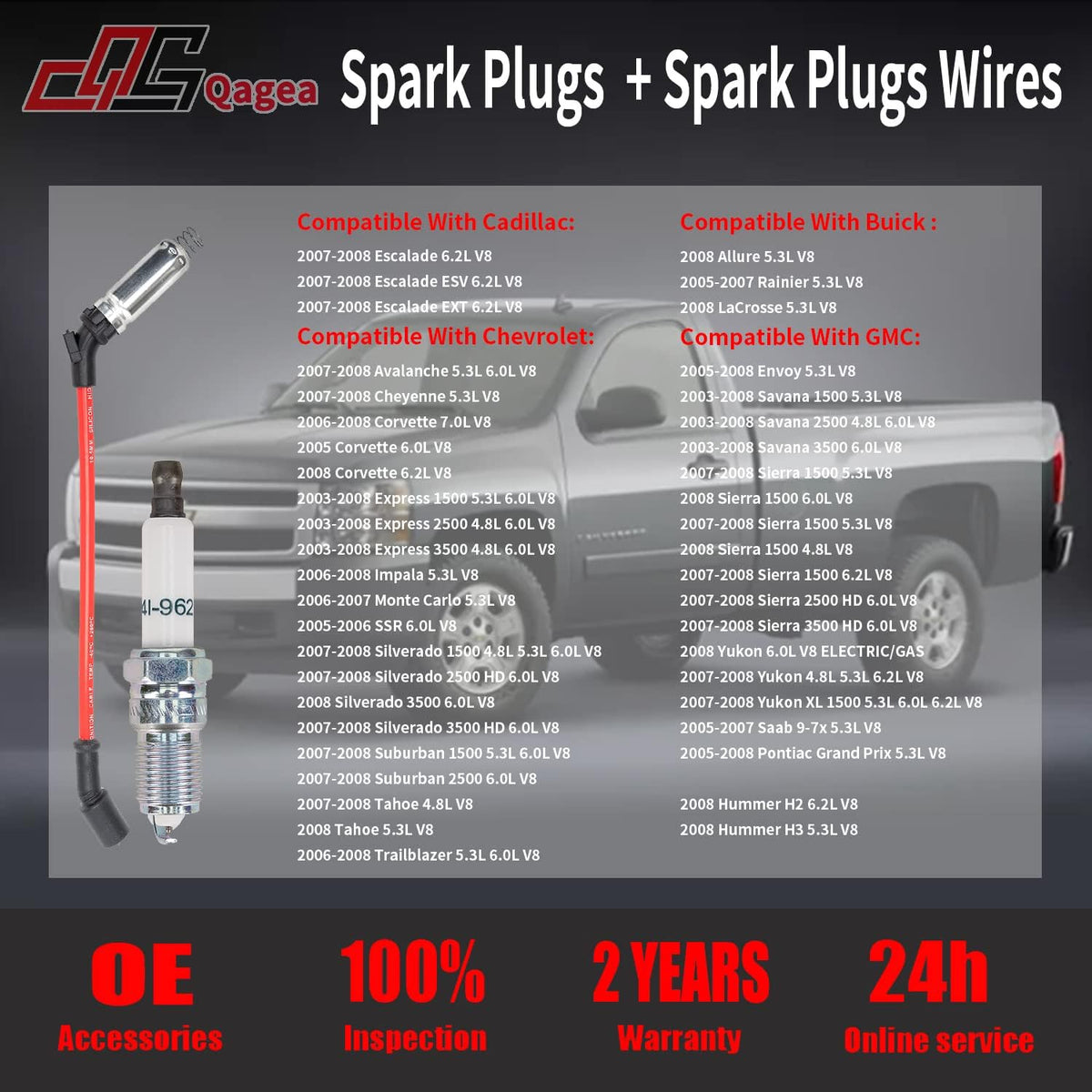 Spark Plugs and Spark Plug Wires Pack of 2 F746431