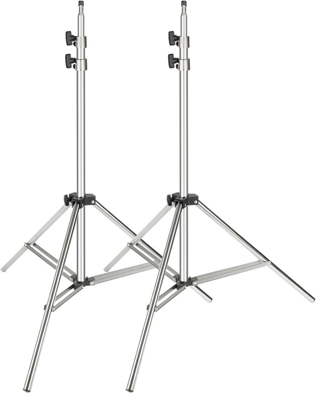 Stainless Steel Light Stand Silver 79 inches Foldable Heavy Duty Stand Pack of 2 U7138
