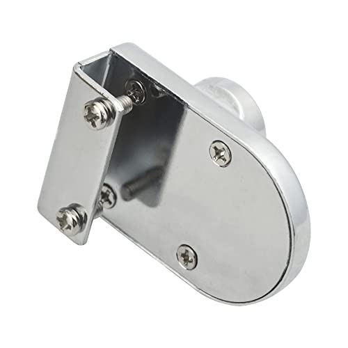 4Pack Zinc Alloy Double Glass Door Display Lock Cabinet Lock with 2 Alike Keys for 4.5-8mm Glass Door C149905