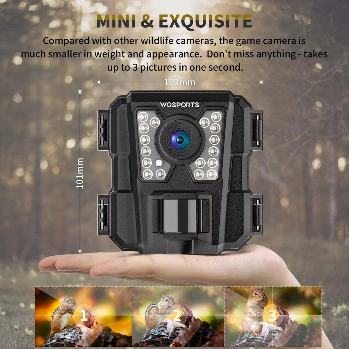 Mini Trail Camera 24MP 1080P Waterproof Infrared B954