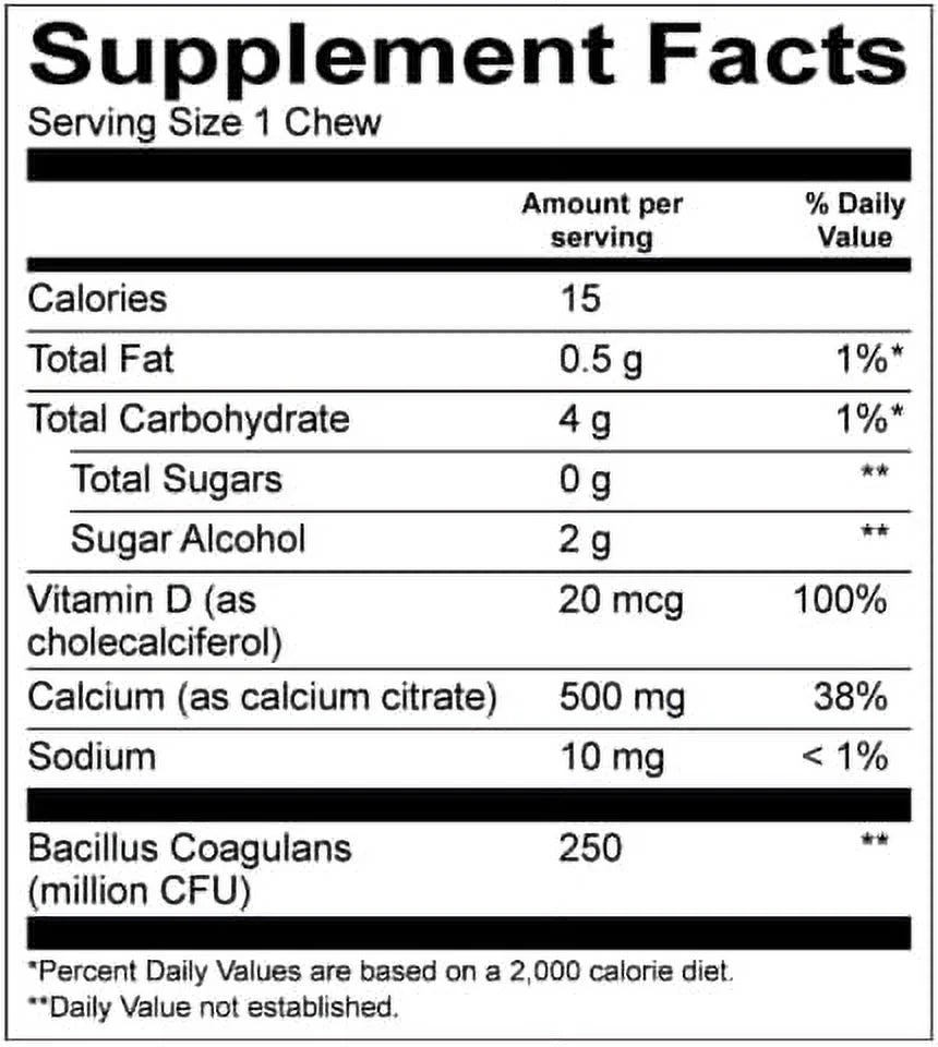 6-Month Supply Chewable Multivitamin with Iron and Calcium Citrate F92009