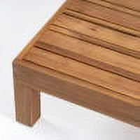 Red and Teak Acacia Wood Sofa and Coffee Table Set T755