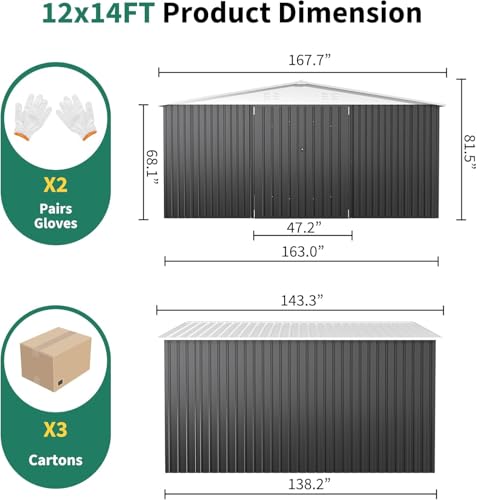 White Metal Outdoor Storage Shed N91142