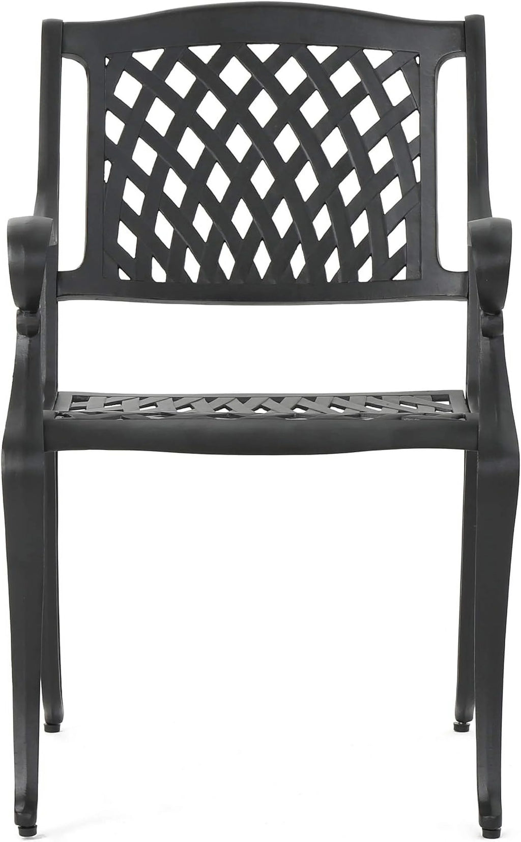 Cast Aluminum Chairs, 2-Pcs Set, Antique Matte Black M250