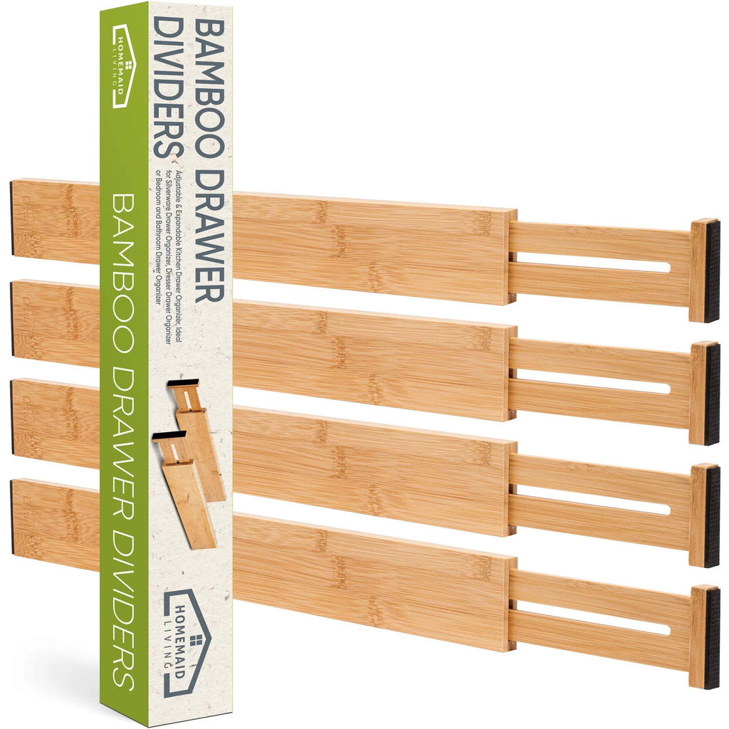 Natural Bamboo Drawer Dividers Q46887