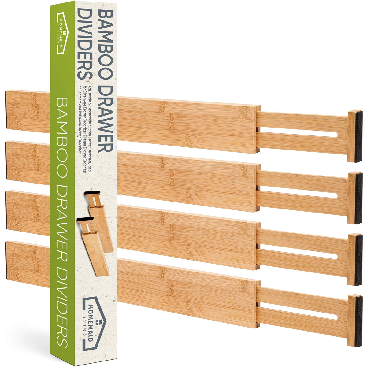 Natural Bamboo Drawer Dividers Q46887