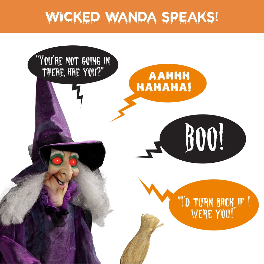 5ft Poseable Halloween Animatronic with LED Eyes W552