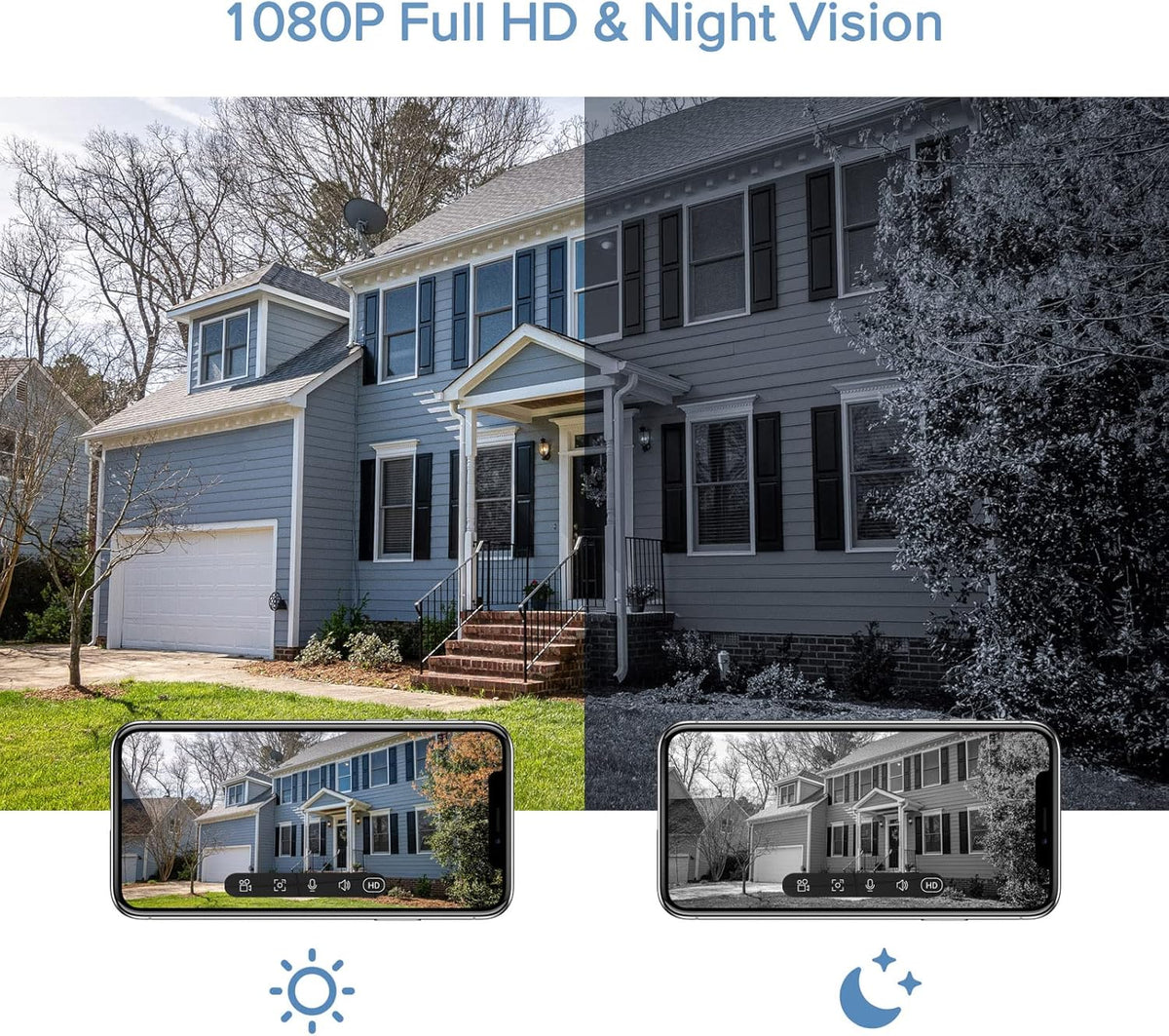 1080P HD WiFi Wireless Video Doorbell Camera with Chime U300
