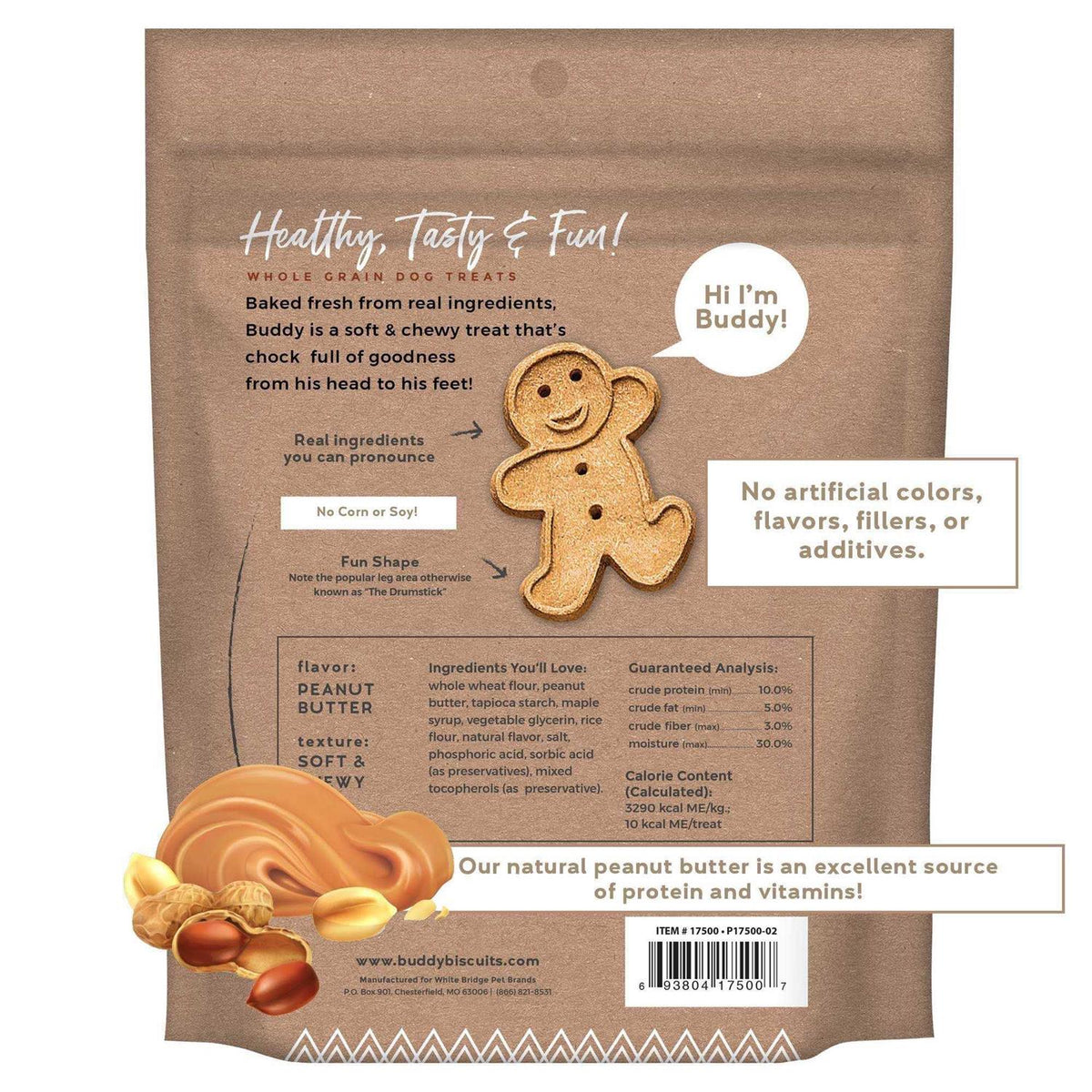 Peanut Butter Soft and Chewy Dog Treats Z232305