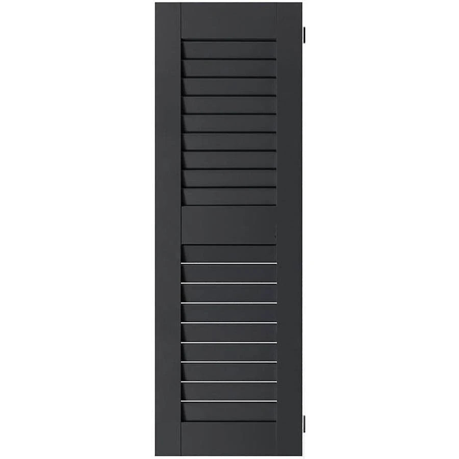 Black Louvered Shutters Pair X755