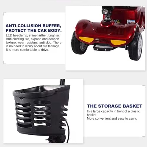 Red 4 Wheel Mobility Scooter with Basket X36775