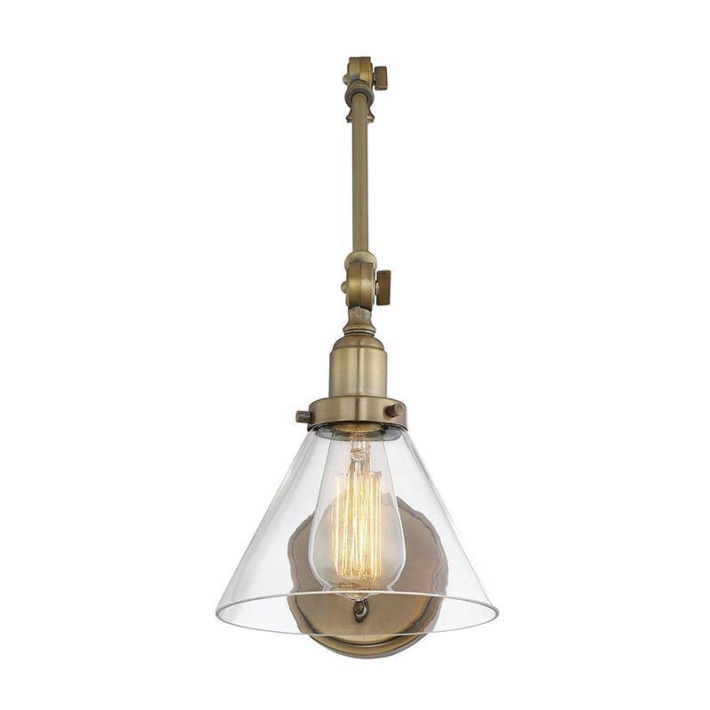 Satin Nickel Adjustable Sconce A9282