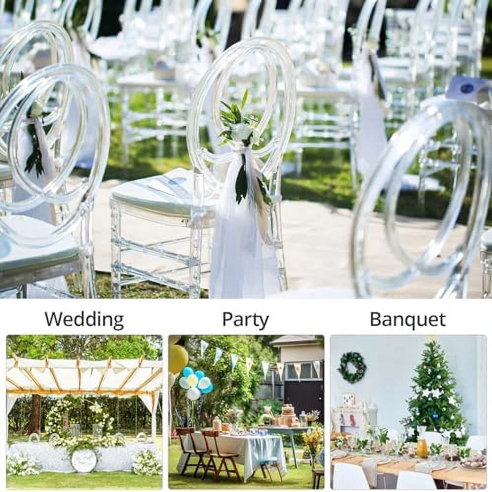 Set of 4 Clear Acrylic Dining Chairs U86215