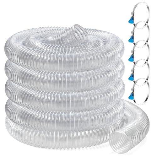 PVC Dust Collection Hose 4 Inch 10 ft Flexible Heavy Clear P6428