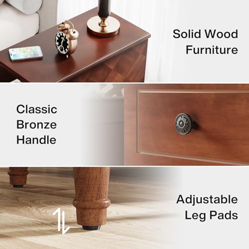 Brown 3 Drawer Narrow End Table P3230