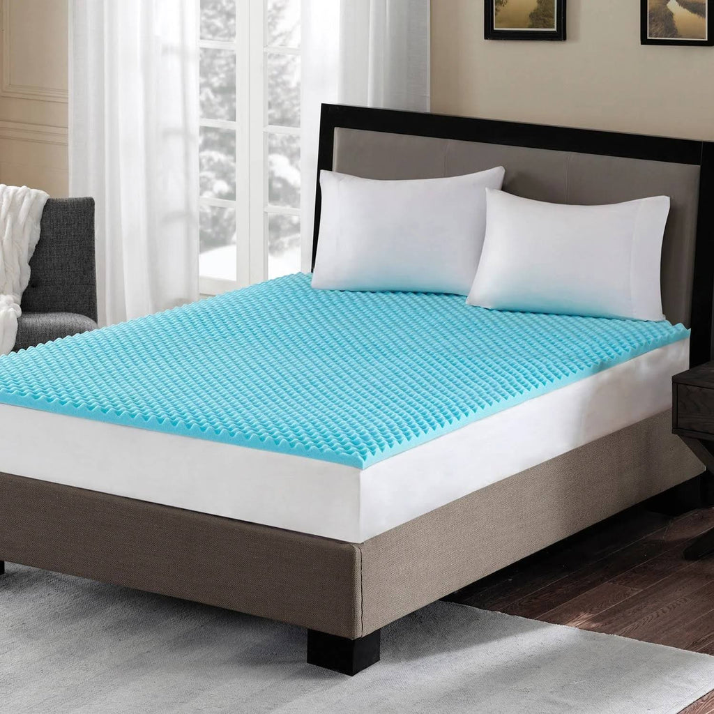 Blue California King Gel Memory Foam Topper U915